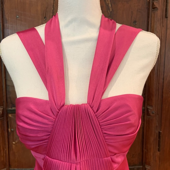 Nearly New Hot Pink Halter Top BCBGMaxAzria - Picture 3 of 5